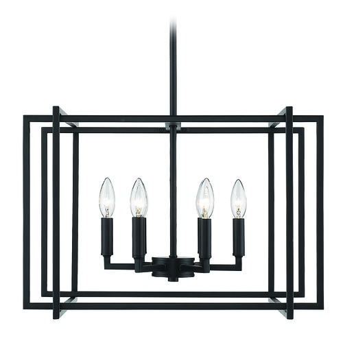 Golden Lighting Tribeca Black Mini Chandelier by Golden Lighting 6070-6BLK-BLK