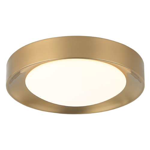 Matteo Lighting Essene Aged Gold Brass LED Flushmount Light