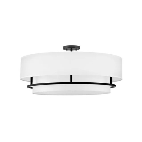 Graham 30-Inch Convertible Semi-Flush in Black by Hinkley Lighting