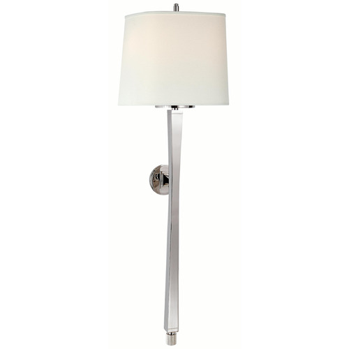 Visual Comfort Signature Collection Thomas O'brien Edie Polished Nickel Sconce
