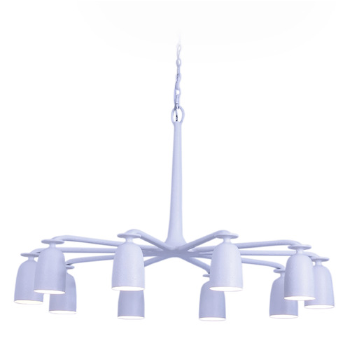 Kalco Lighting Gabardine Matte White Chandelier