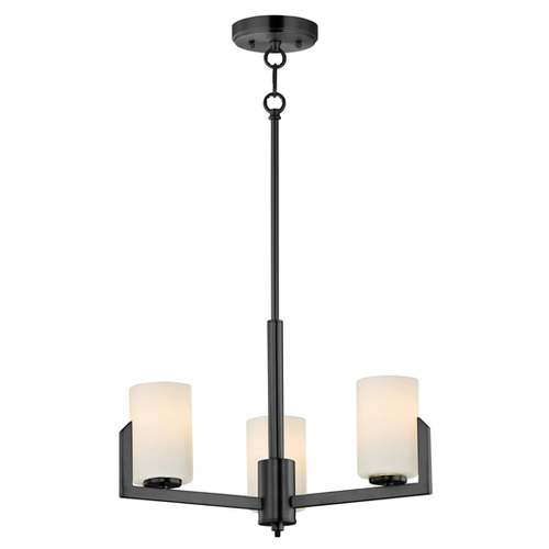 Dart 3-Light Chandelier in Black by Maxim Lighting