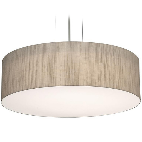 Afx Lighting Anton Black LED Pendant Light with Drum Shade
