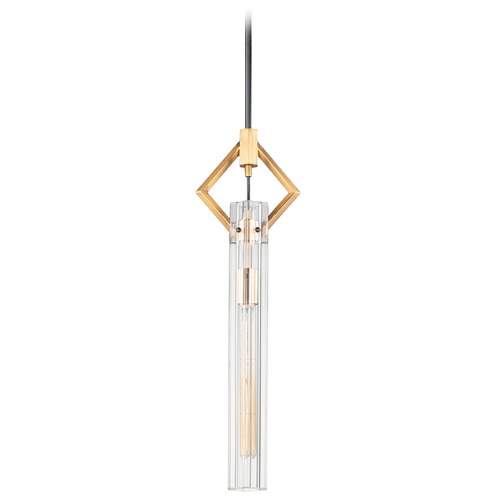 Flambeau Black & Antique Brass Pendant by Maxim Lighting