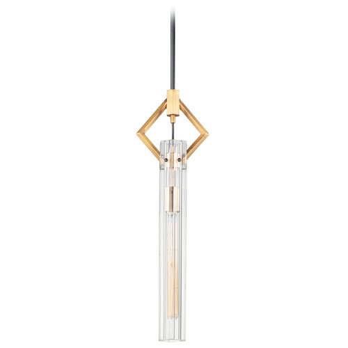 Maxim Lighting Flambeau Black & Antique Brass Pendant by Maxim Lighting 16111CLBKAB