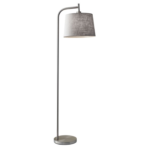 Adesso Home Lighting Adesso Home Blake Brushed Steel Floor Lamp with Empire Shade 4071-22