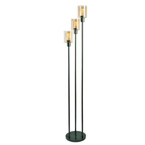 Kenroy Home Lighting Thornton Warm Bronze Torchiere Lamp with Cylindrical Shade by Kenroy Home 32976WBZ