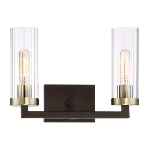 Ainsley Court Bathroom Light in Bronze & Brass by Minka Lavery