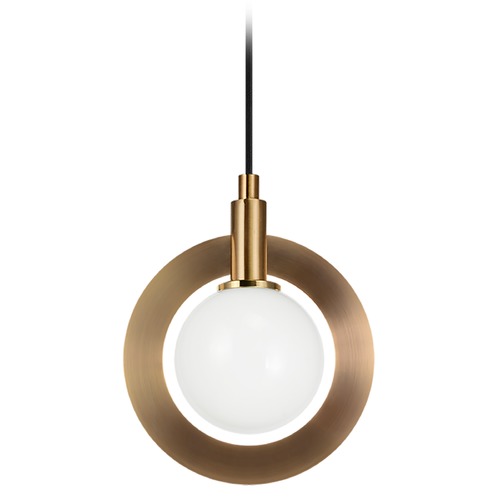 Astro Aged Gold Mini Pendant by Matteo Lighting