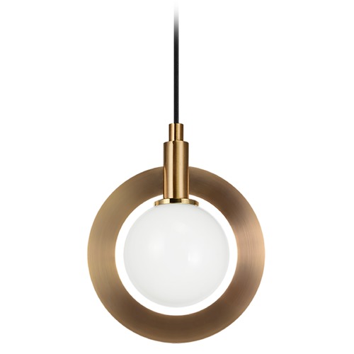 Matteo Lighting Astro Aged Gold Mini Pendant by Matteo Lighting C80701AGOP