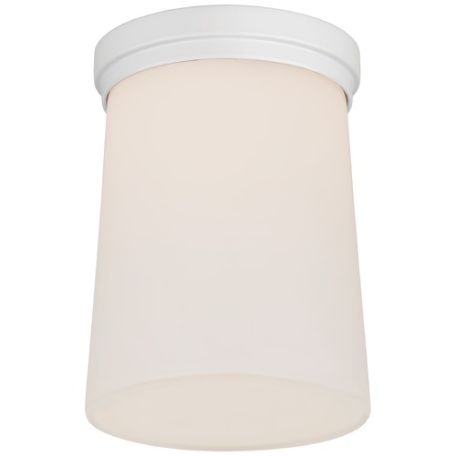 Visual Comfort Signature Collection Barbara Barry Halo Tall Flush Mount in Matte White by Visual Comfort Signature BBL4093WHTWG