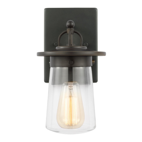 Tybee 11.63-Inch Antique Bronze Outdoor Wall Light by Generation Lighting