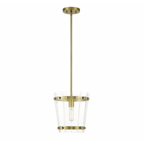 Ventari Single-Light Pendant in Warm Brass by Savoy House