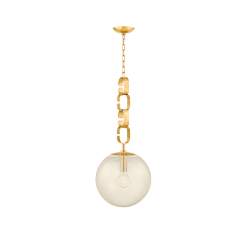 Nessa 13-Inch Pendant in Vintage Brass by Corbett Lighting