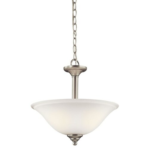 Kichler Lighting Armida 15-Inch Convertible Brushed Nickel Pendant by Kichler Lighting 3694NIW