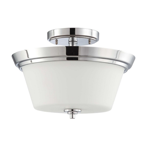 Modern Semi-Flush Mount in Polished Chrome by Nuvo Lighting