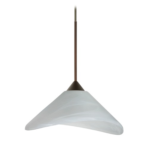 Besa Lighting Besa Lighting Hoppi Bronze LED Mini-Pendant Light with Conical Shade 1XT-191352-LED-BR