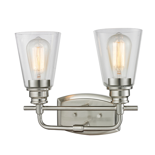 Z-Lite Annora Brushed Nickel Bathroom Light by Z-Lite 428-2V-BN