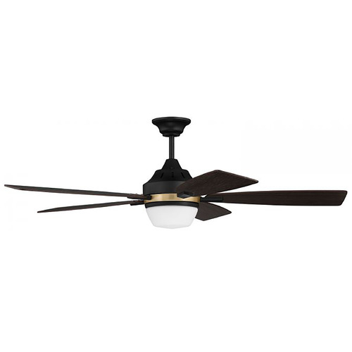 Craftmade Lighting Fresco 52-Inch LED Fan in Flat Black by Craftmade Lighting FRS52FBSB5