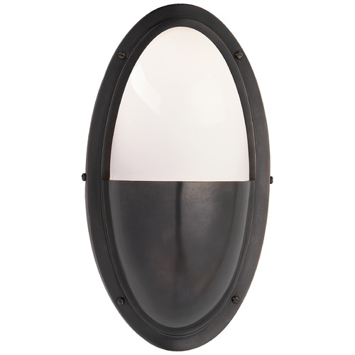 Visual Comfort Signature Collection Thomas OBrien Pelham Oval Wall Light in Bronze by Visual Comfort Signature TOB2209BZWG