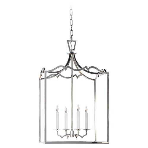 Visual Comfort Signature Collection E.F. Chapman Fancy Darlana Lantern in Nickel by Visual Comfort Signature CHC2181PN