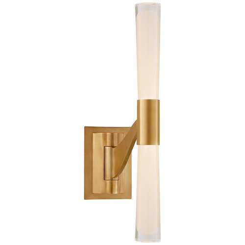 Visual Comfort Signature Collection Aerin Brenta Single Sconce in Antique Brass by Visual Comfort Signature ARN2470HABCG