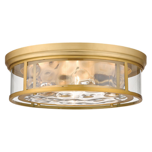 Clarion Olde Brass Flush Mount by Z-Lite