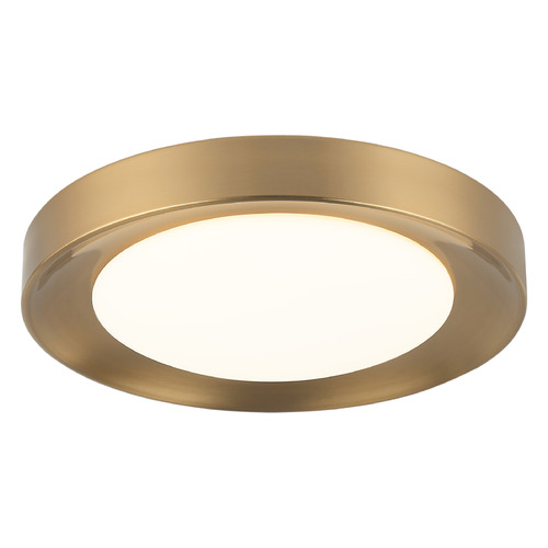 Matteo Lighting Essene Aged Gold Brass LED Flushmount Light