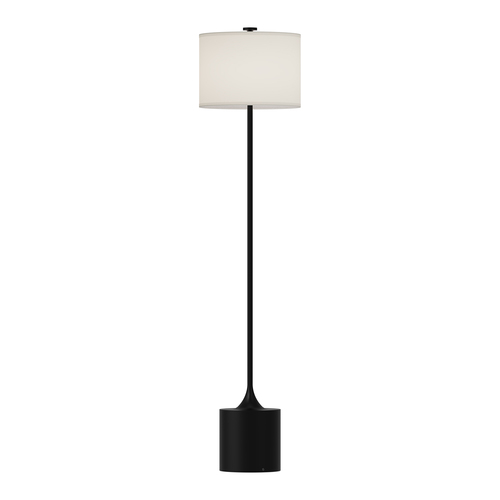Alora Lighting Issa Matte Black Floor Lamp with Drum Shade