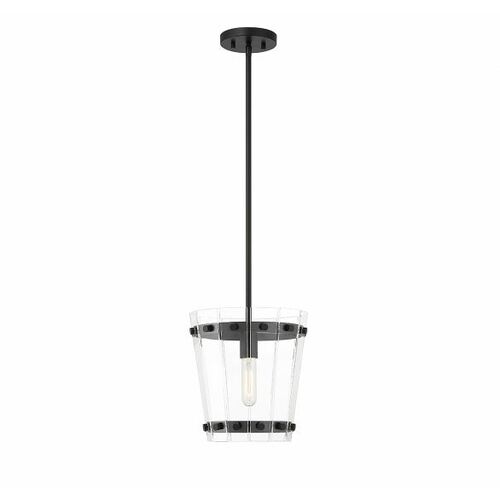 Ventari Single-Light Pendant in Matte Black by Savoy House