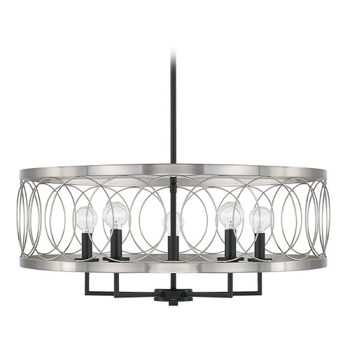 Madeline 5-Light Pendant in Black Tie by Capital Lighting