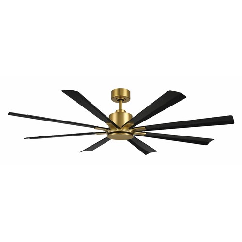 Modern Forms Size Matters Soft Brass & Matte Black Ceiling Fan Without Light