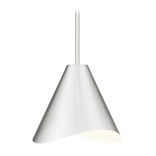 Z-Lite Aria Brushed Nickel Pendant Light with Conical Shade