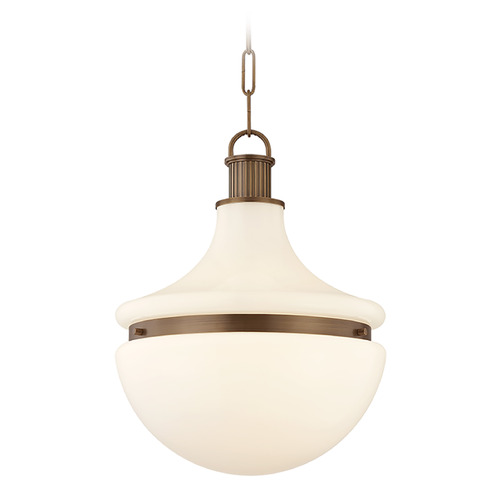 Hudson Valley Lighting Barryville Historic Bronze LED Pendant Light with Bowl / Dome Shade