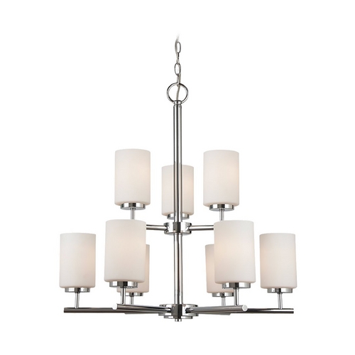 Oslo Modern 9-Light Chrome Chandelier by Generation Lighting