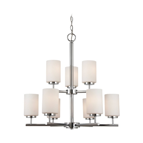 Generation Lighting Oslo Modern 9-Light Chrome Chandelier by Generation Lighting 31162-05