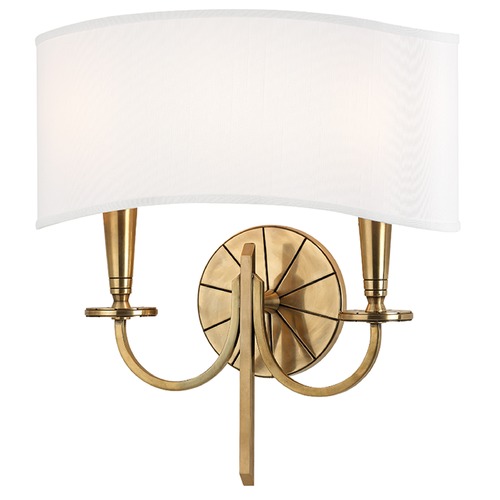 Hudson Valley Lighting Mason 2-Light Sconce in Aged Brass by Hudson Valley Lighting 8022-AGB