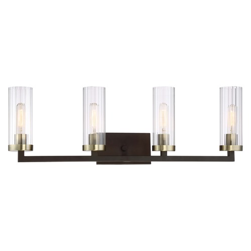 Ainsley Court Bathroom Light in Bronze & Brass by Minka Lavery