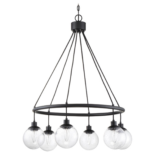 Que Flat Black Chandelier by Craftmade Lighting