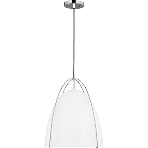 Visual Comfort Studio Collection Norman 15.38-Inch Pendant in Chrome by Visual Comfort Studio 6651801-05