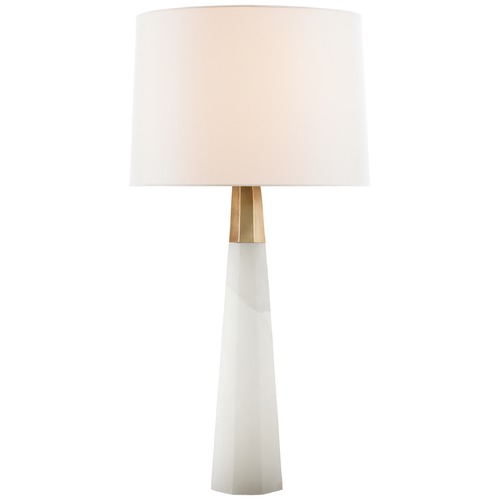 Visual Comfort Signature Collection Aerin Olsen Table Lamp in Alabaster & Brass by Visual Comfort Signature ARN3026ALBL