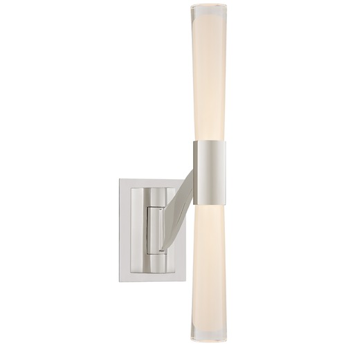 Visual Comfort Signature Collection Aerin Brenta Single Sconce in Polished Nickel by Visual Comfort Signature ARN2470PNCG
