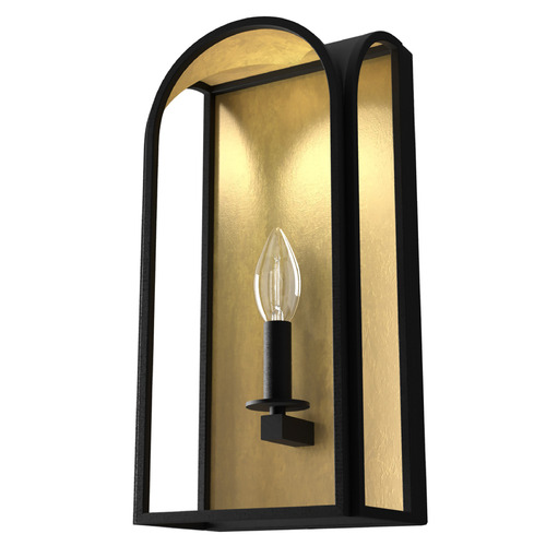 Hunter Fan Company Dukestown Natural Black Iron & Gold Leaf Sconce
