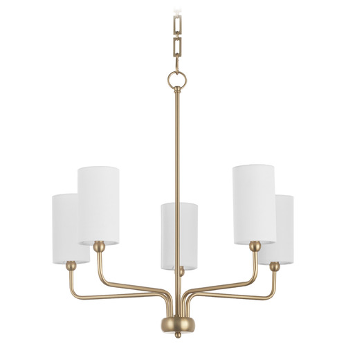 Charlotte Aged Brass Chandelier by Quorum Lighting