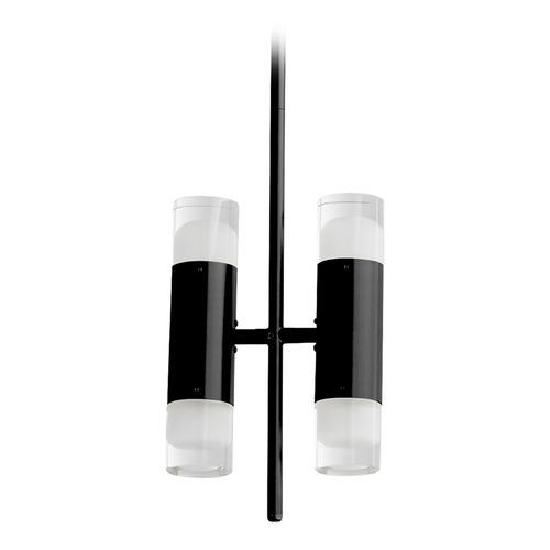 Oxygen Alarum Black LED Pendant Light with Cylindrical Shade