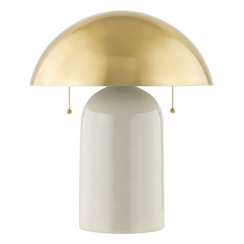 Mitzi by Hudson Valley Mitzi Paige Brass Ceramic Terracotta Wall Sconce HL777201-AGB/CLC