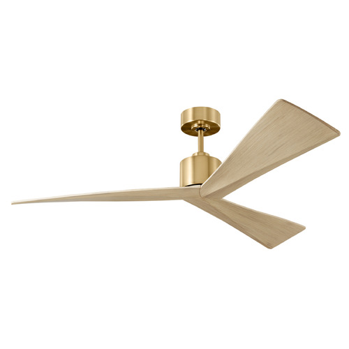 Visual Comfort Fan Collection Visual Comfort Fan Collection Sean Lavin Adler 52 Burnished Brass Ceiling Fan Without Light 3ADR52BBSWWO
