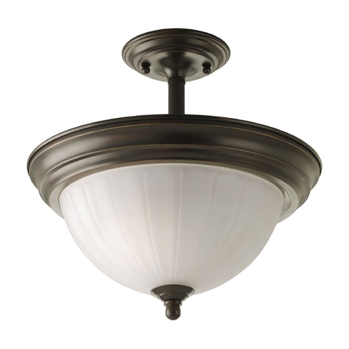 Progress Lighting 2-Light Semi-Flush Mount in Bronze by Progress Lighting P3876-20