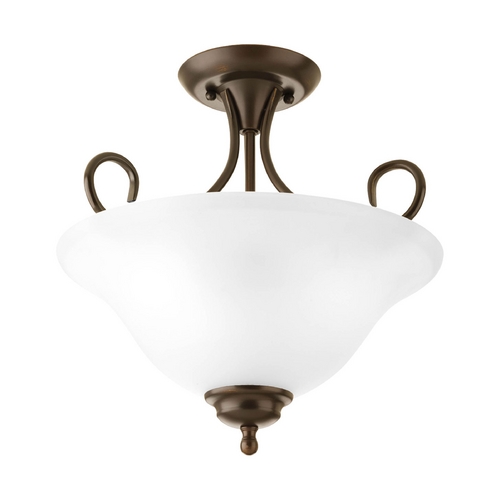 2-Light Semi-Flush Mount in Antique Bronze by Progress Lighting