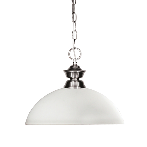 Z-Lite Z-Lite Shark Brushed Nickel Pendant Light with Bowl / Dome Shade 100701BN-DMO14